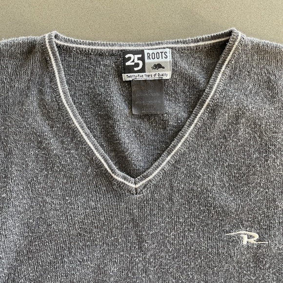 Roots Cotton V-Neck Sweater - Picture 3 of 3
